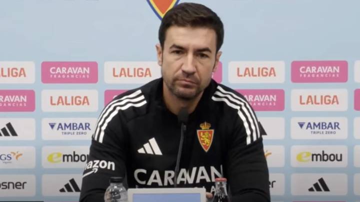 Gabi, al citarle la media de despidos de entrenadores en el Real Zaragoza: "Ese dato me parece una gilipollez"