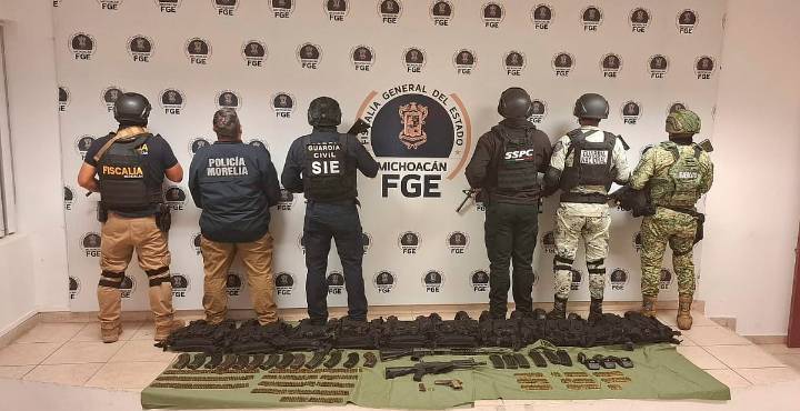 En operativo interinstitucional se asegura armamento en Tzitzio: SSP