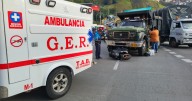 Chocaron moto y volqueta en transitada vía de Manizales