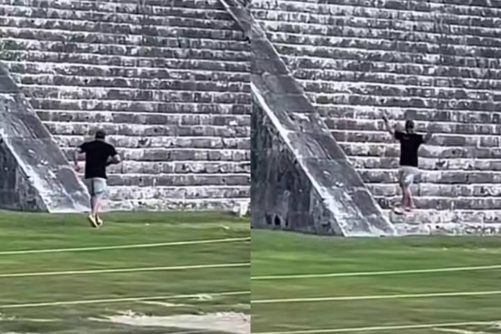 Otro más: Extranjero intenta subir al templo de Kukulcán en Chichén Itzá
