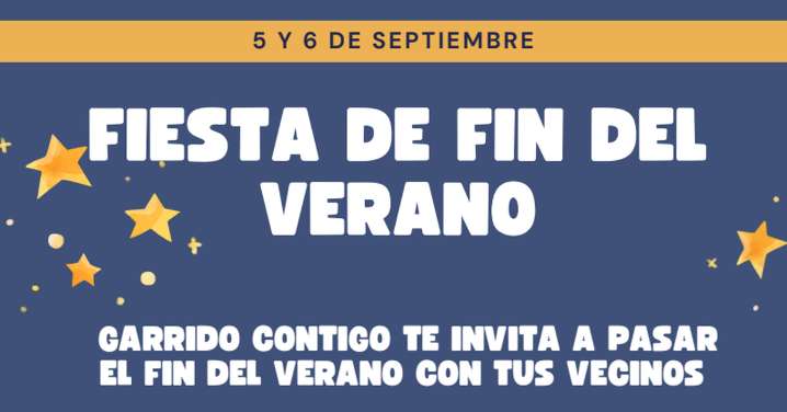 Garrido despide el verano con un fin de semana de actividades vecinales