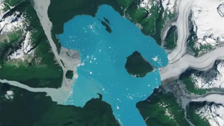 Descubrió NASA nueva isla en medio de un lago en Alaska 📸