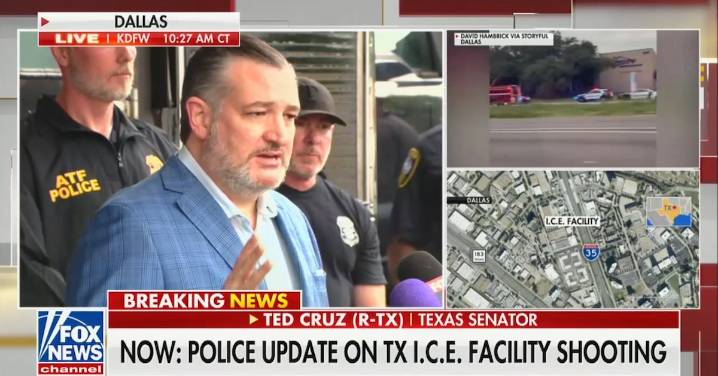 Ted Cruz Rages at Democrats After Dallas ICE Facility Targeted by Shooter