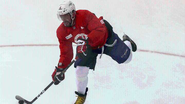 NHL Status Report: Ovechkin skates in noncontact jersey before Capitals practice