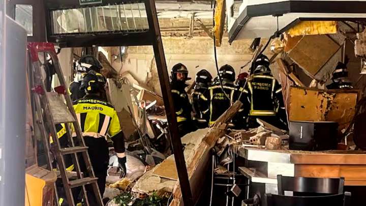 Explotó un bar en Madrid por una acumulación de gas