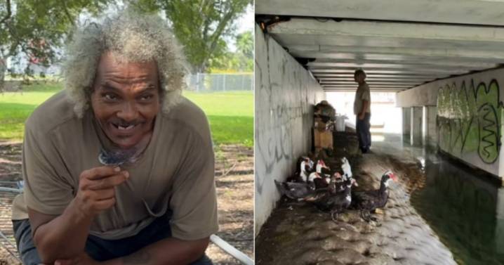 Vive bajo un puente en Homestead y asegura ser familia de un reconocido militar cubano
