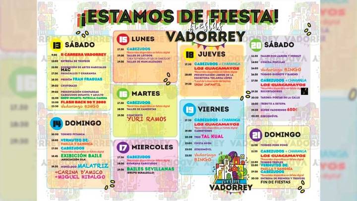 Fiestas de Vadorrey 2025 en Zaragoza: programación y horarios