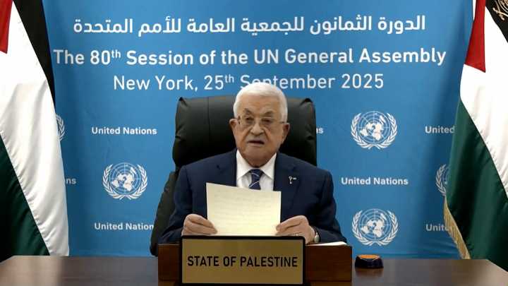 Abbas decries nearly two years of Israel’s genocide in Gaza at UN