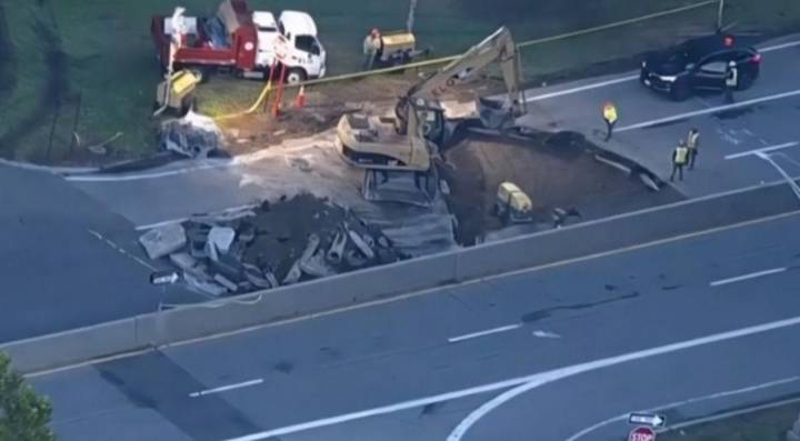 Commuter Chaos Explained After Major Road Collapse In New York