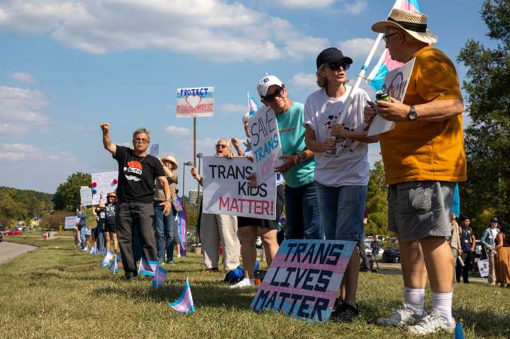 Protesters confront Michigan Medicine over cut to gender-affirming care for young people