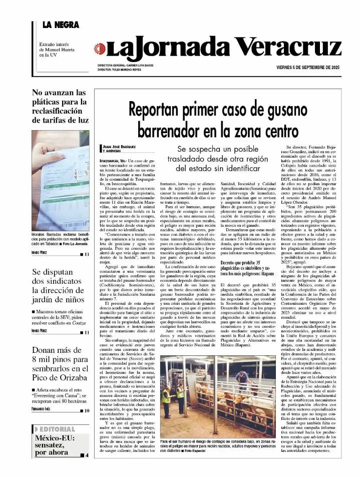 Contraportada del 5 de septiembre de 2025