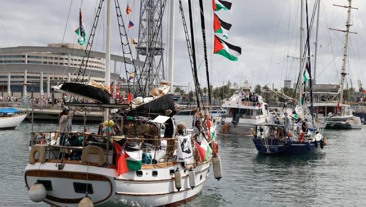 Global Sumud flotilla: atacan con un dron el barco donde viaja Greta Thumberg