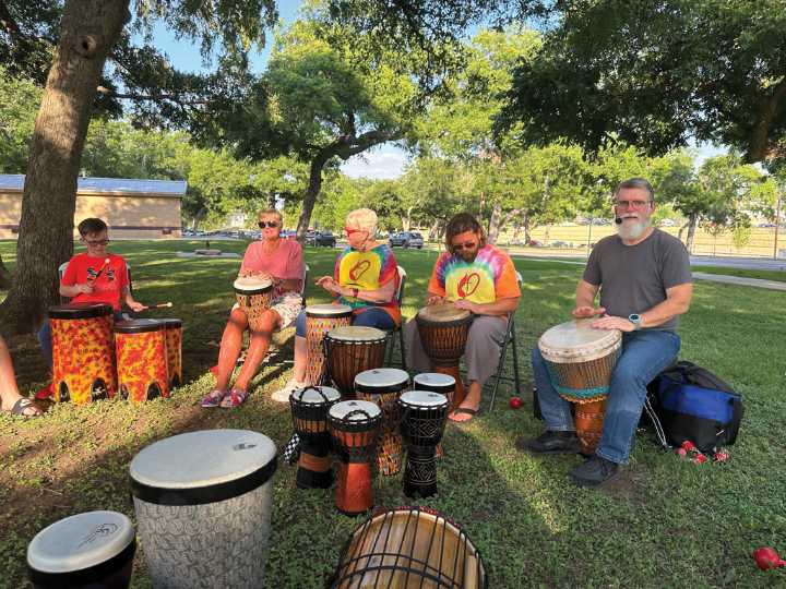 Marble Falls drum circle offers good vibrations