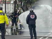 ¡Bolillo pa’l susto! Tortón impacta pipa de Gas LP en la Doctores