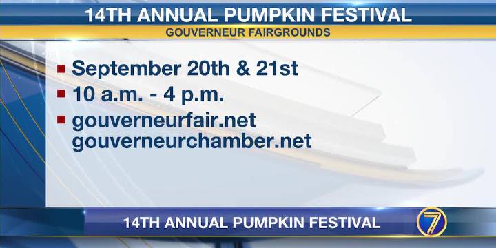 Pumpkin festival happening this weekend in Gouverneur