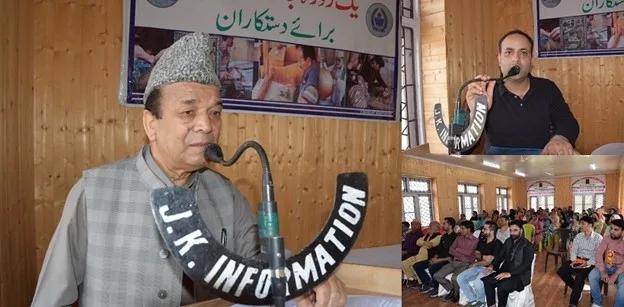 Speaker inaugurates mega awareness camp for artisans at Nagam Budgam
