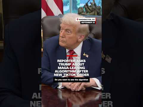 Reporter asks Trump about MAGA-leaning algorithm after new TikTok order