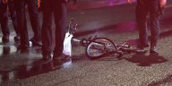Person with bicycle injured by hit