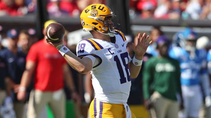 LSU football quarterback Garrett Nussmeier's stats vs Ole miss