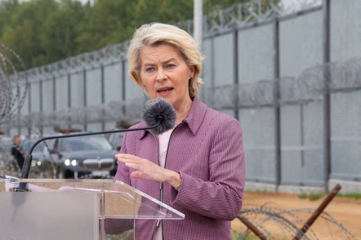 EU head von der Leyen’s plane landing on Sunday hit by suspected Russian GPS interference, FT says