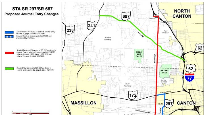 ODOT proposes to remove portion of state Route 297 from highway system