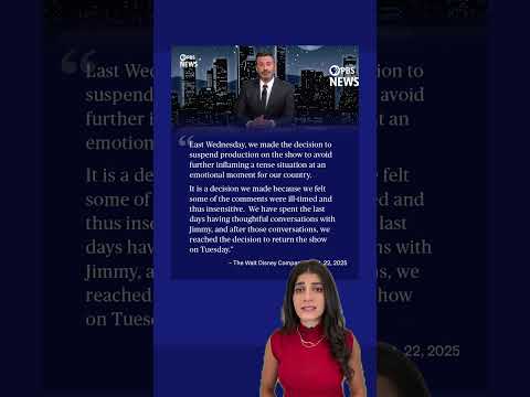 Jimmy Kimmel to return Tuesday after suspension #shorts