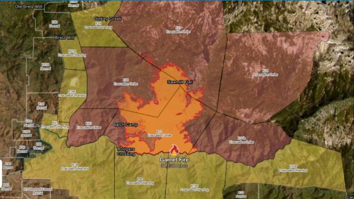 Garnet Fire in Sierra National Forest Grows to 34,000 Acres, 14% Contained