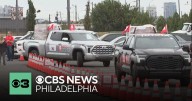 Convoy of Toyota Tundras loaded with food arrives for 16th annual Toyota Tundra Food Drive