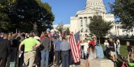 Crowd gathers to honor Charlie Kirk at vigil on state Capitol lawn