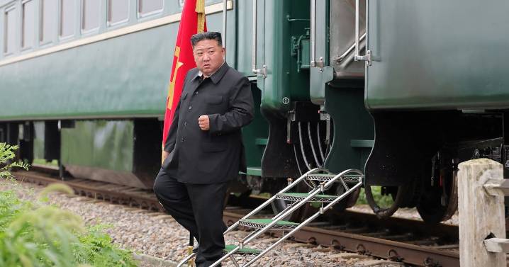 Kim Jong Un Rolls Into Anti-West Military Parade on His Armored Train