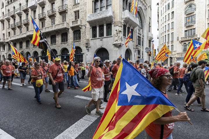 Manifestación residual del independentismo por la Diada: sólo 28.000 personas se concentran en Barcelona