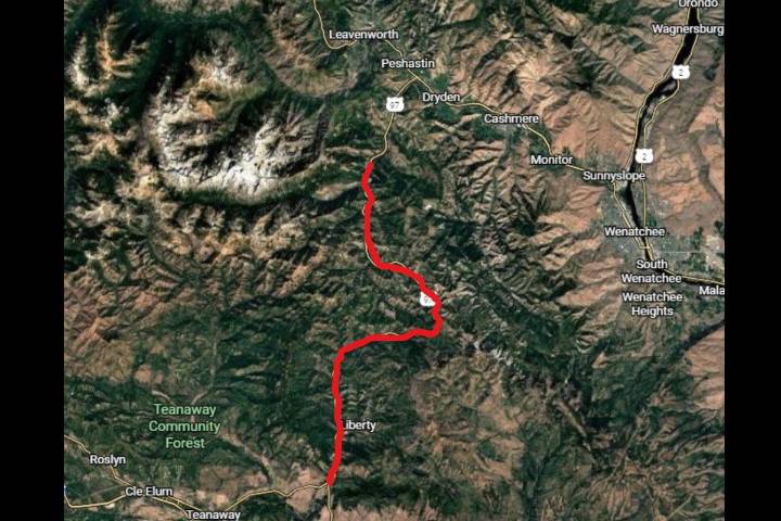 Wildfire shuts US 97 with evacuations underway