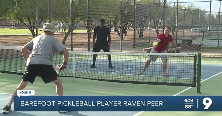 Barefoot pickleball player makes his mark one shoeless step at a time