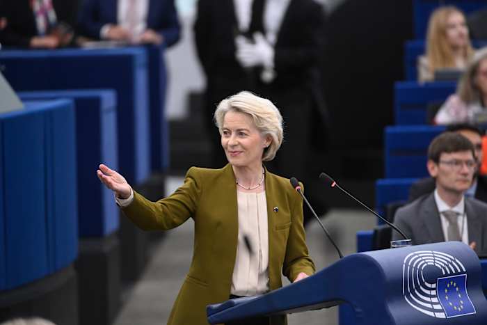 EU commission president seeks sanctions, partial trade suspension against Israel over war in Gaza