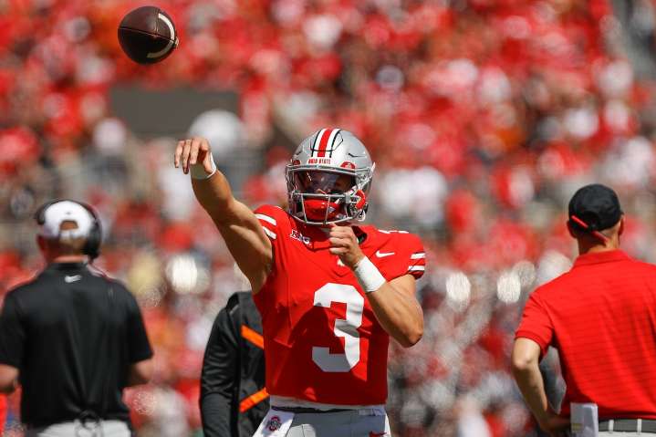 Ohio State quarterback Lincoln Kienholz takes advantage of brief appearance in dominant win Saturday