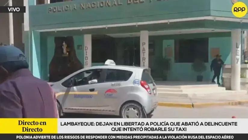 Chiclayo: dejan en libertad a policía que abatió a alias 'Ronaldinho', delincuente que intentó robarle su taxi con un arma