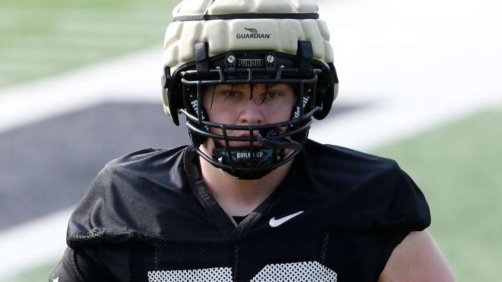 Purdue offensive lineman Joey Tanona discusses return to Notre Dame