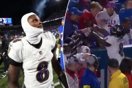 Lamar Jackson speaks out after shoving fan in 'SNF' loss to Bills