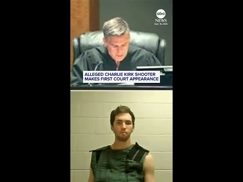 Alleged Charlie Kirk shooter makes 1st court appearance