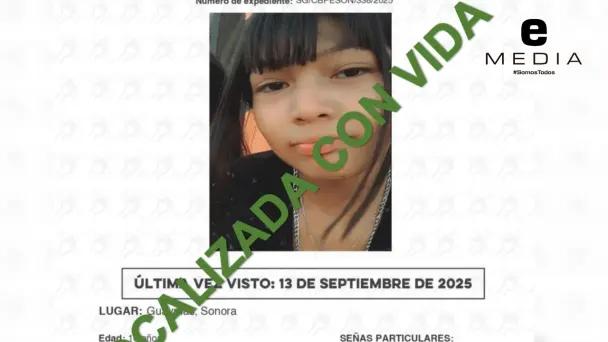 Encuentran a menor Edna Dalila deambulando en carretera 15