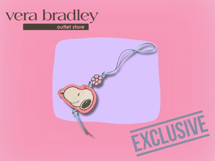 Vera Bradley Outlet has a sweet outlet exclusive Snoopy bag charm in stock