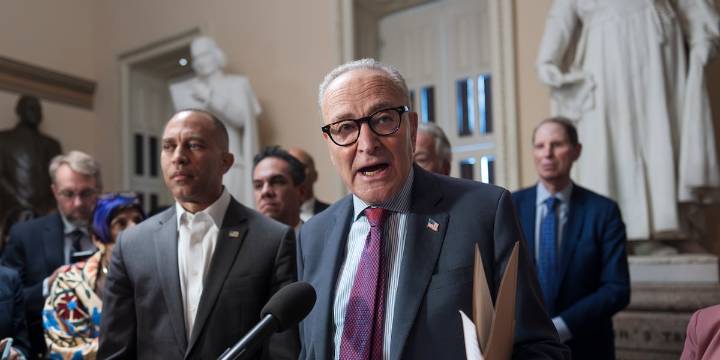 Schumer warns of a shutdown if Republicans don’t accept Democrats’ health care demands