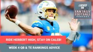TRUST Justin Herbert & Caleb Williams, FADE Kyler Murray? WEEK 4 fantasy football QB and TE RANKINGS