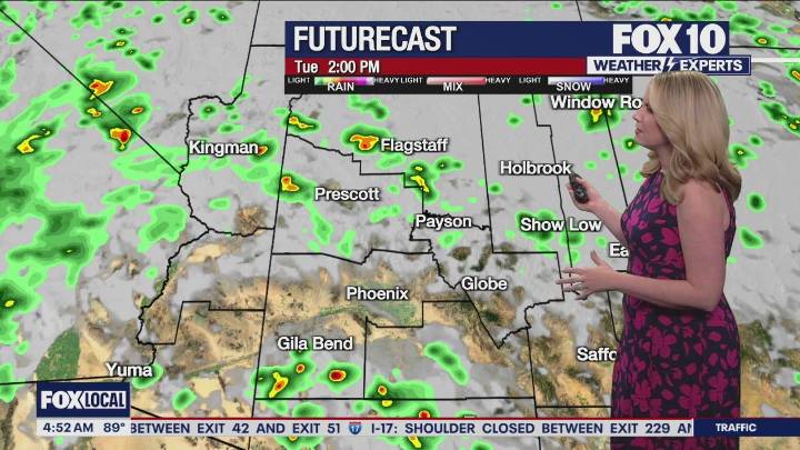 Arizona weather forecast: More scattered storms expected on Tuesday