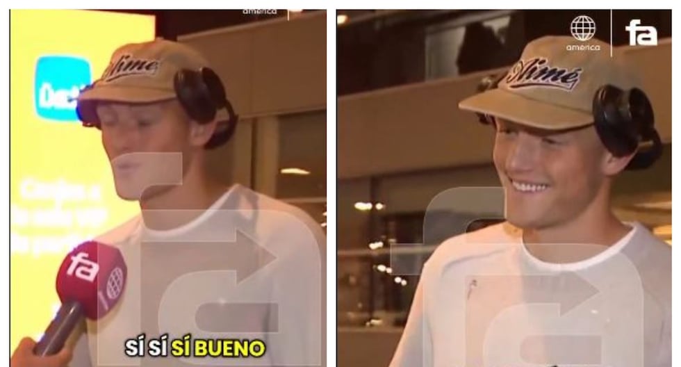Oliver Sonne llegó a Montevideo para sumarse al plantel de la selección peruana 