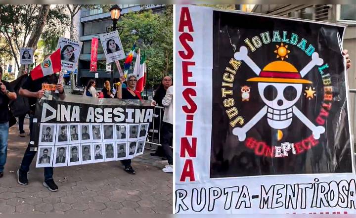 Dina Boluarte: ciudadanos peruanos protestan durante sus actividades en la ONU en Nueva York