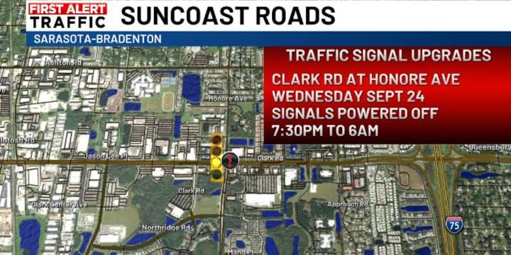 Traffic signal upgrades may slow traffic on Clark Road