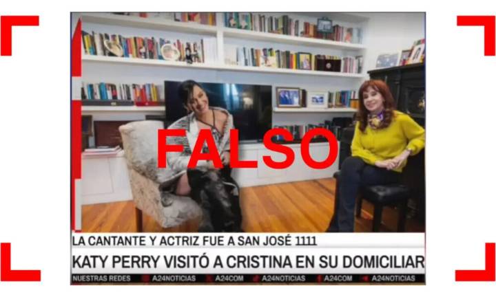 No, esta foto de Katy Perry junto a Cristina no es real: es un montaje
