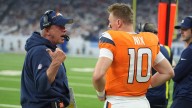 Bo Nix and Sean Payton downplay viral sideline exchange during Broncos' loss to Colts