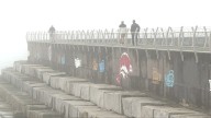 Work underway to restore mural at Ogden Point Breakwater